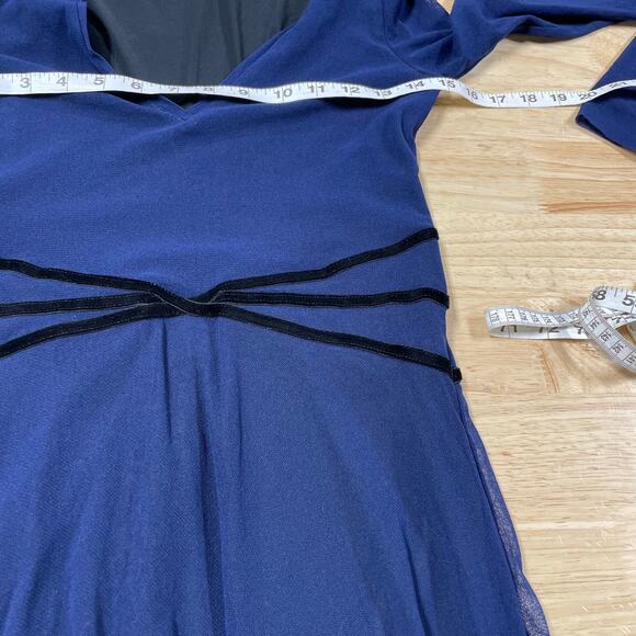 Fuzzi Jean Paul Gaultier NWT Long Sleeve Asymmetrical Maxi Dress Velvet Size M - Picture 9 of 12